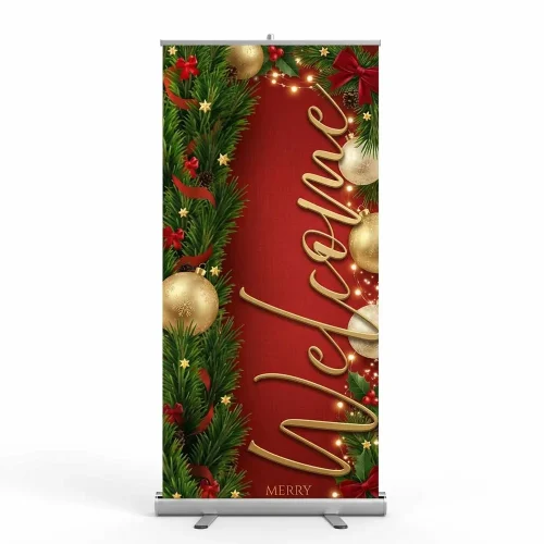 Church Banner Retractable Christmas Welcome 4