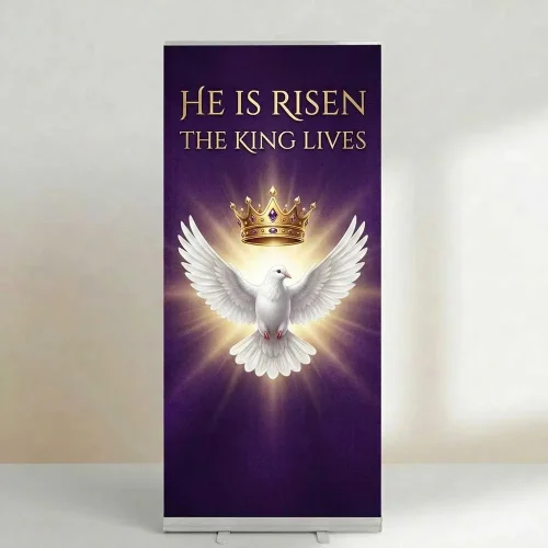 Church Banner Retractable Easter He Is Risen 11