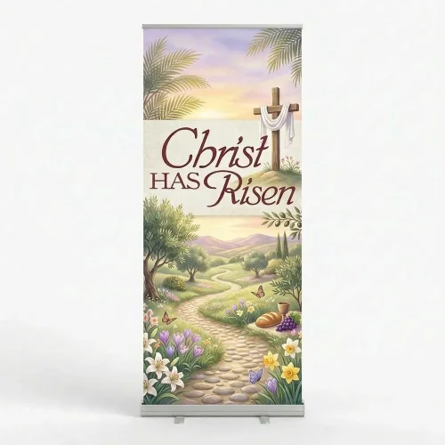 Church Banner Retractable Easter He Is Risen 5