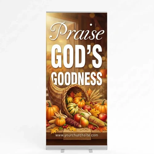 Church Banner Retractable Thanksgiving 1