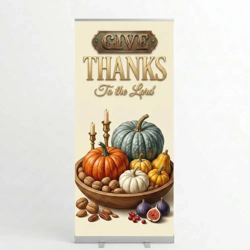 Church Banner Retractable Thanksgiving 12
