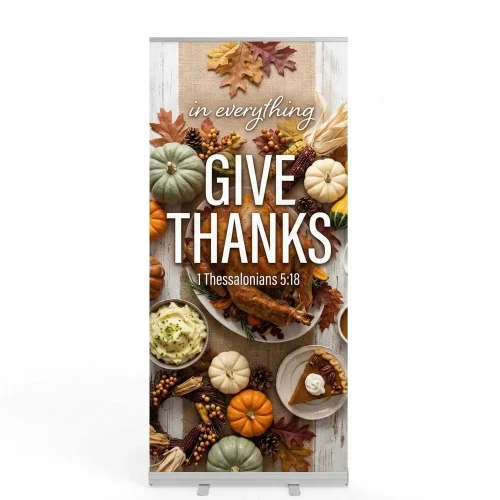 Church Banner Retractable Thanksgiving 13