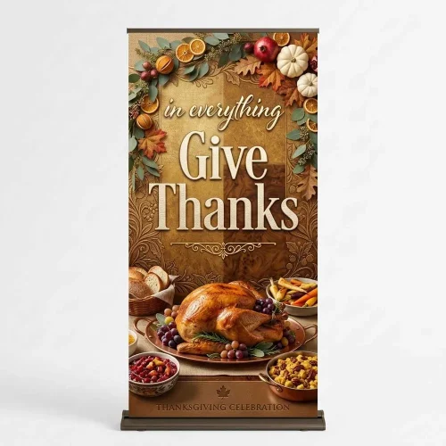 Church Banner Retractable Thanksgiving 14