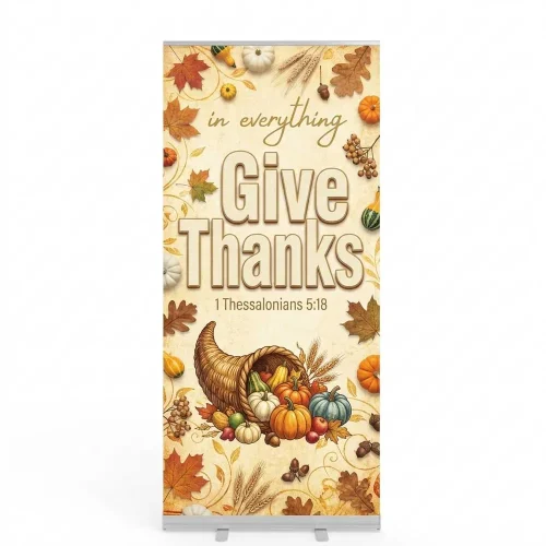 Church Banner Retractable Thanksgiving 16