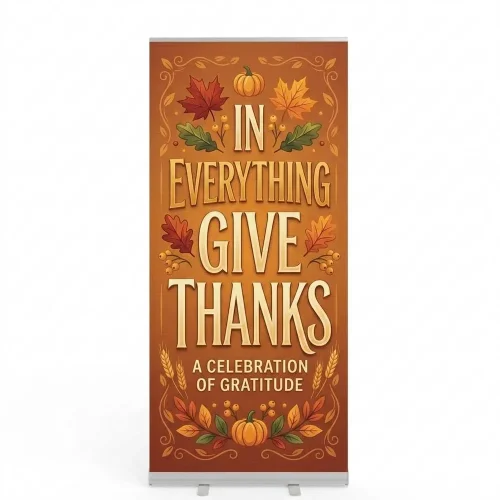 Church Banner Retractable Thanksgiving 18