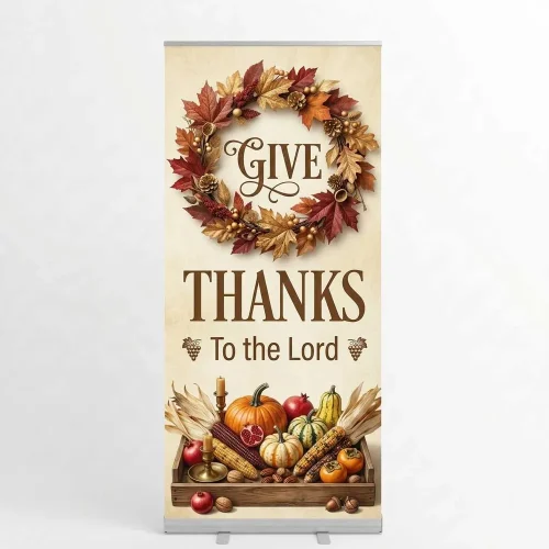 Church Banner Retractable Thanksgiving 9