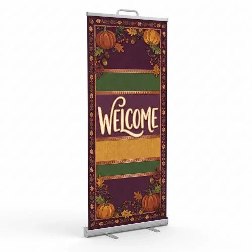 Church Banner Retractable Welcome Fall