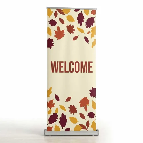 Church Banner Retractable Welcome Fall10