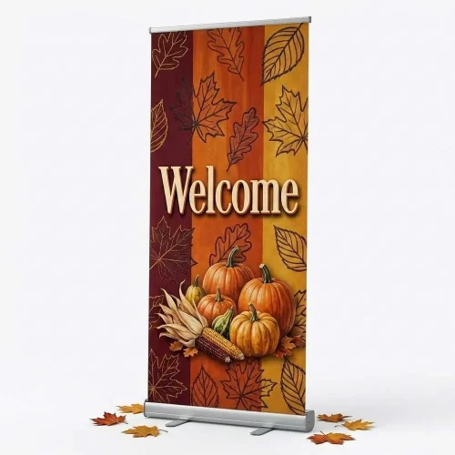Church Banner Retractable Welcome Fall5