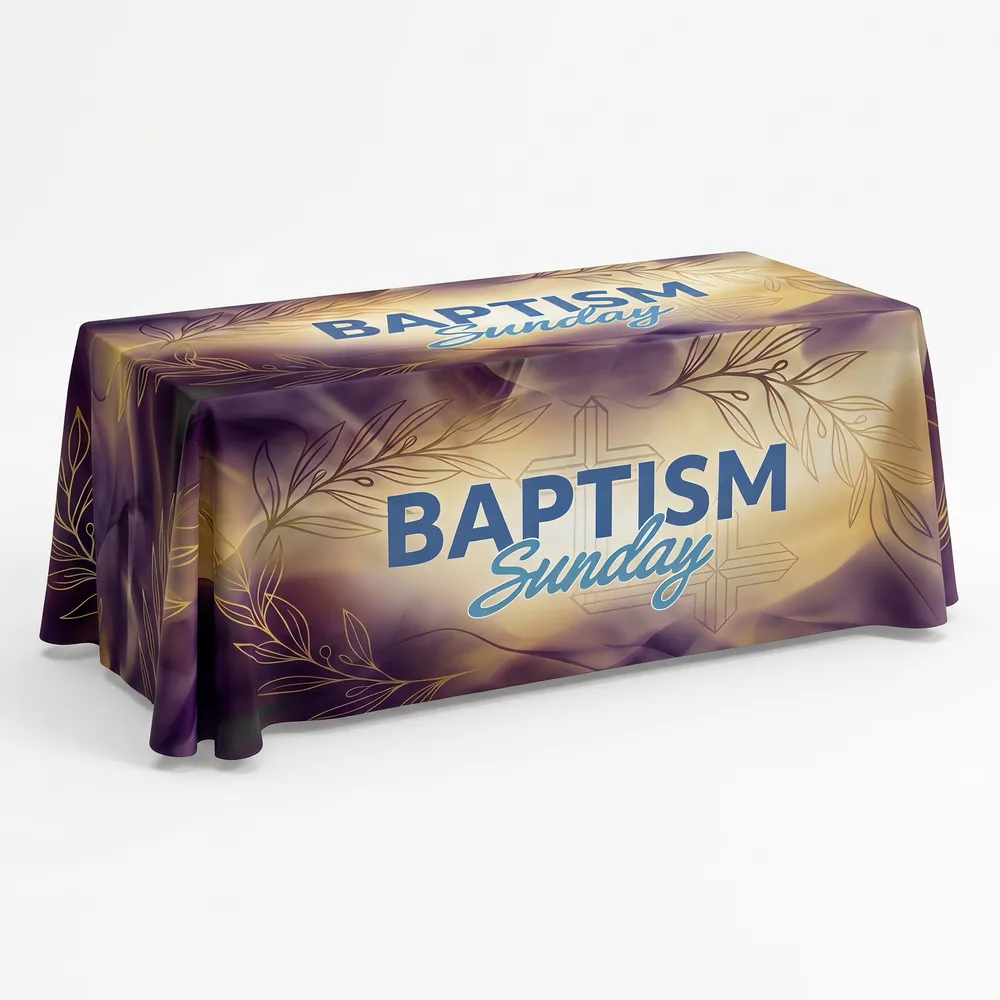 6 ft Baptism Table Throw Style 2