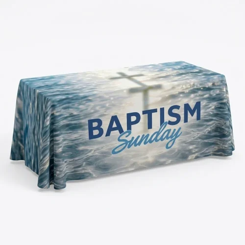 Church Banner Table Throws Baptism Sunday 2