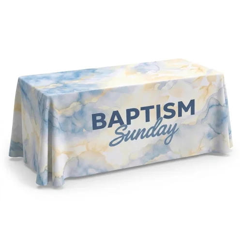 Church Banner Table Throws Baptism Sunday 3