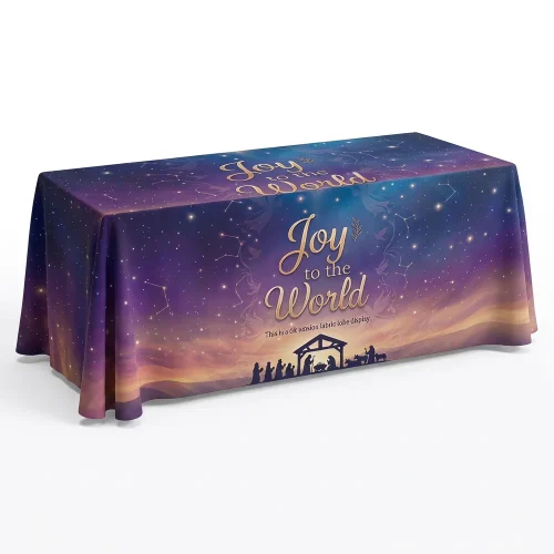 Church Banner Table Throws Christmas Joy To The World 3