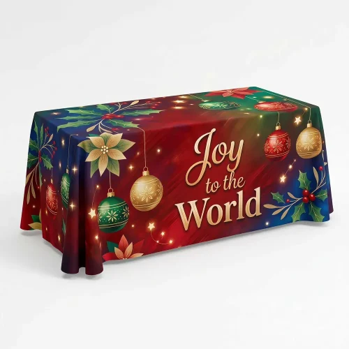 Church Banner Table Throws Christmas Joy To The World