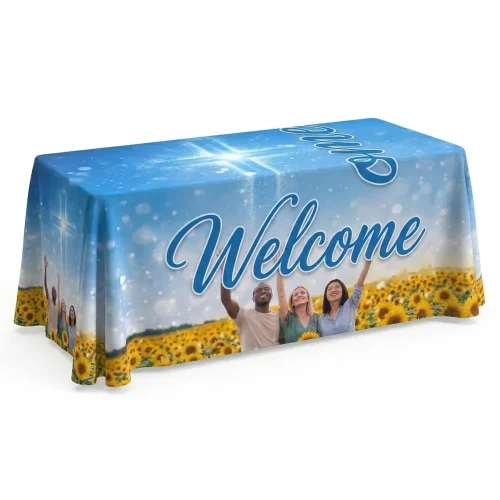 Church Banner Table Throws Welcome 11