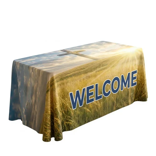 Church Banner Table Throws Welcome 4