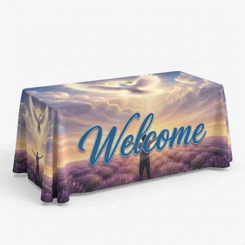 Tablecloth for 6 ft Table - Welcome Cover