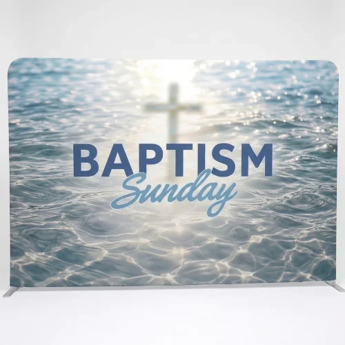 Baptism Sunday 10 ft Tension Fabric Display Style 9
