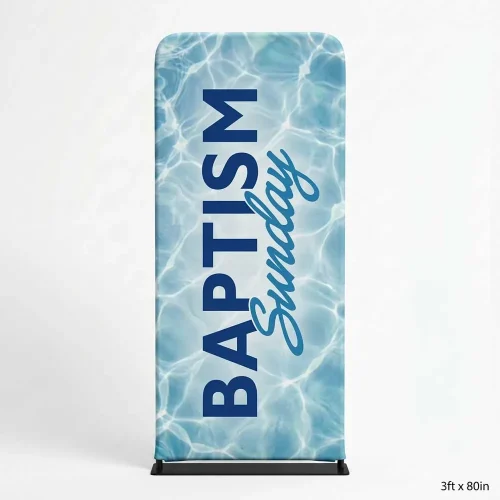 Church Banner Tension Fabric Display Baptism 1