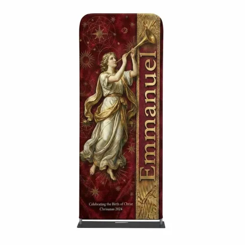 Church Banner Tension Fabric Display Christmas Emmanuel