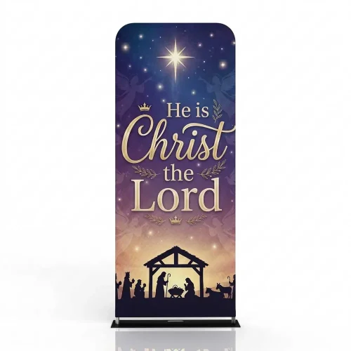 Church Banner Tension Fabric Display Christmas He Is Christ The Lord