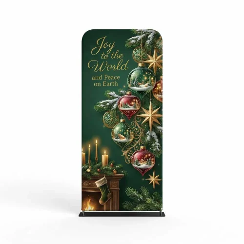 Church Banner Tension Fabric Display Christmas Joy To The World 5