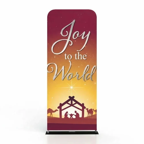Church Banner Tension Fabric Display Christmas Joy To The World2