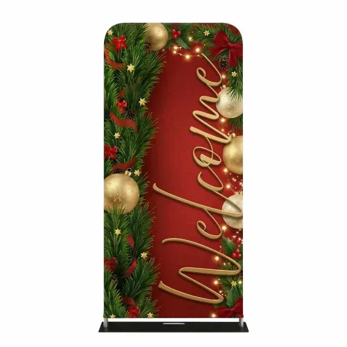 Church Banner Tension Fabric Display Christmas Welcome 9A