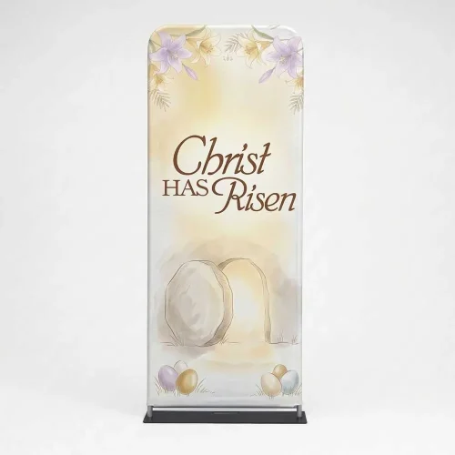 Church Banner Tension Fabric Display Easter Christ Has Risen 2