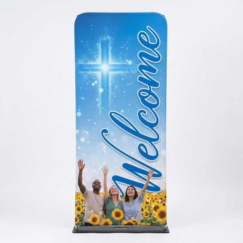 Church Banner Tension Fabric Display Easter Welcome 5