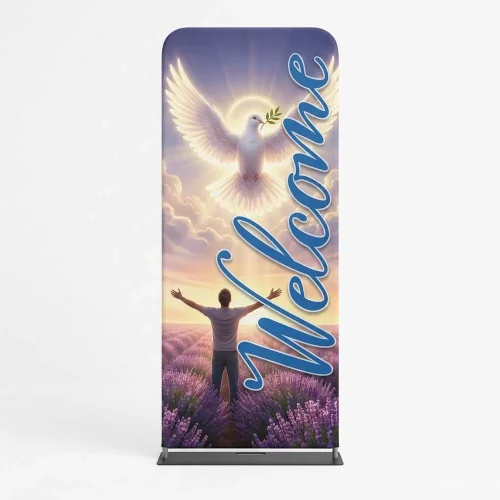 Church Banner Tension Fabric Display Easter Welcome 6
