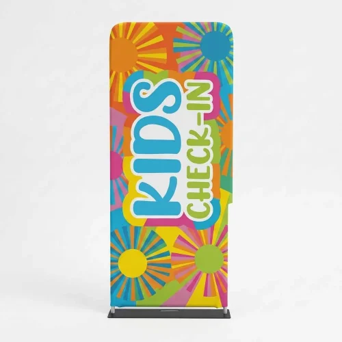 Church Banner Tension Fabric Display Kids Check In 11