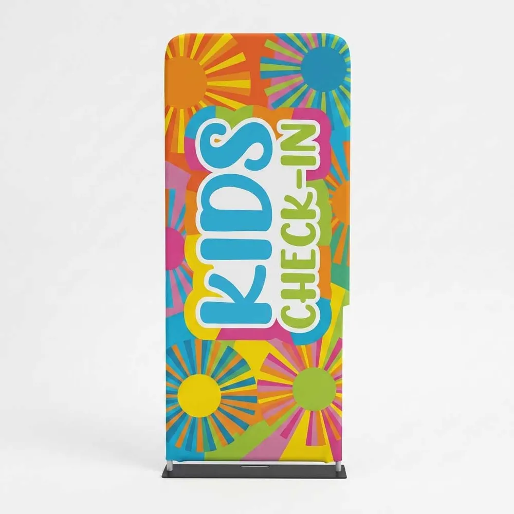 Church Banner Tension Fabric Display Kids Check In 11
