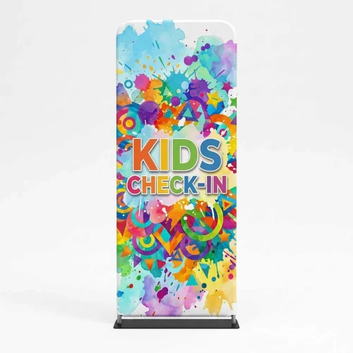 Church Banner Tension Fabric Display Kids Check In 2