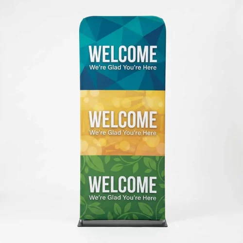 Church Banner Tension Fabric Display Welcome
