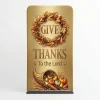 Church Banner Thanksgiving 4ft Tension Fabric Give Thanks 6
