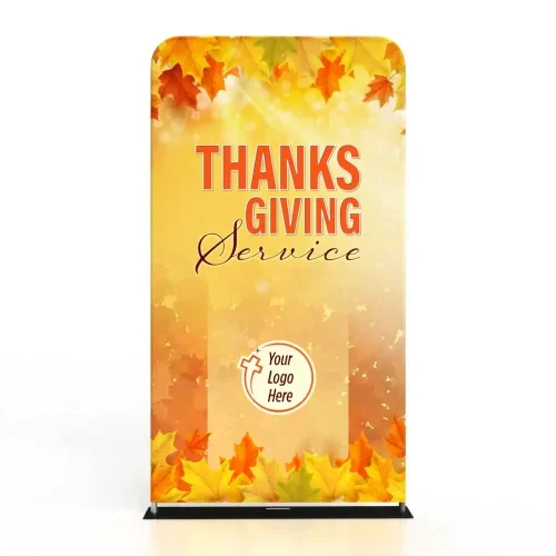 Church Banner Thanksgiving 4ft Tension Fabric Thanksgiving Service