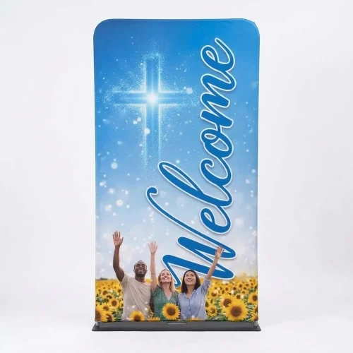 Church Banner Welcome 4ft Tension Fabric 18