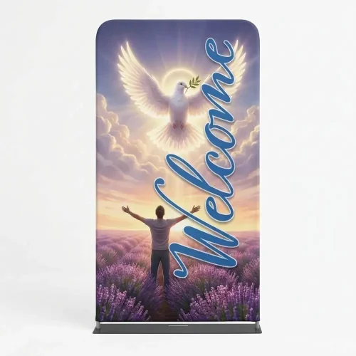 Church Banner Welcome 4ft Tension Fabric 5